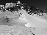 Scendiamo dalla Rupe : di fronte a noi tonalità B&N per il Marchhorn (Punta del Termine).....
